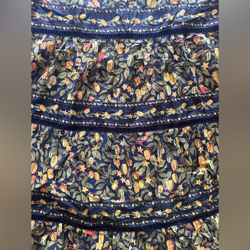 FARM Rio Starfruit Green and Yellow Floral Tiered Maxi Dress NWT size S - Picture 11 of 11